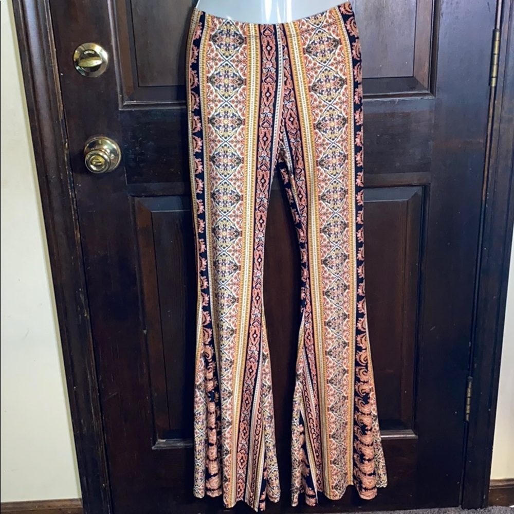 Long flare knit pants
